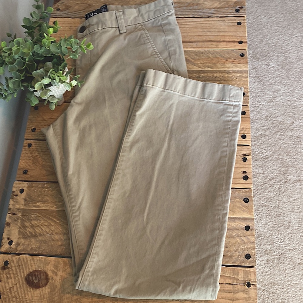 Chaps Straight Fit Flat Front Khakis Men’s Size 32/32